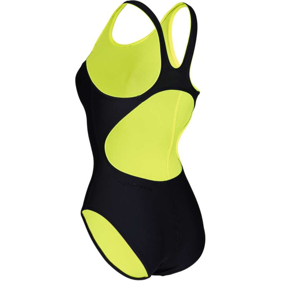 2025 Aquasphere Womens Essential Classic Back Swim Suit SW4680107 - Black / Yellow